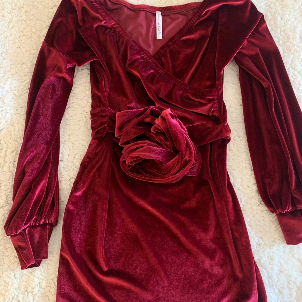 Off the shoulder wrap dress